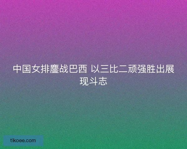 中国女排鏖战巴西 以三比二顽强胜出展现斗志 中国女排鏖战巴西 以三比二顽强胜出展现斗志